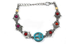 Turquoise Hamsa Hands & Peace Bracelet
