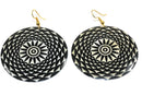 Multi Dimensional Surya Sun Charka Mother of Pearl Earrings