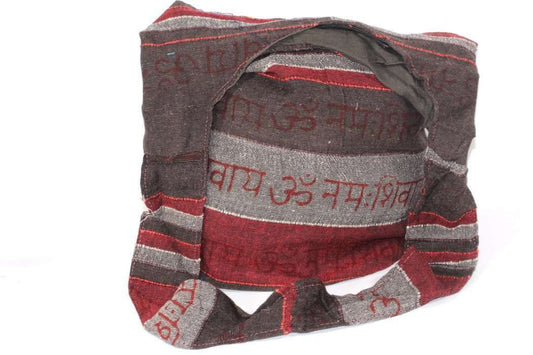 Black & Red Om Nahama Shivaya Sling Jhola Bag