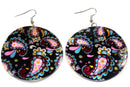 Paisley Mehndi Henna Art Mother of Pearl Earrings