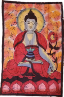 Buddha Calling the Earth to Witness Mudra Enlightenment Double Sided Banner