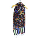 Black Paisley Garden Scarf