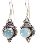Moon Glow Round Glass Earrings