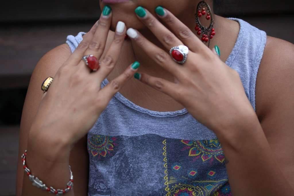 Butterflies And Four Clover Charms Bracelet by Wild Lotus
