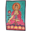 Green Buddha Calling the Earth to Witness Mudra Enlightenment Double Sided Banner