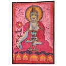 Red Buddha Calling the Earth to Witness Mudra Enlightenment Double Sided Banner