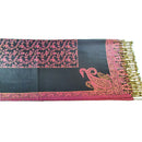 Reversible Scarf Pattern Patola Style Paisley Print Botanical Shawl