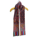 Reversible Faux Pashmina Fabric Silk Rayon Blend Floral Theme Background Design Scarf Shawl