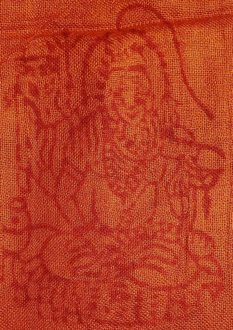 Primordial Om & Asian Symbols Printed Scarf