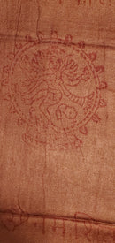 Red Primordial Om & Asian Symbols Printed Scarf