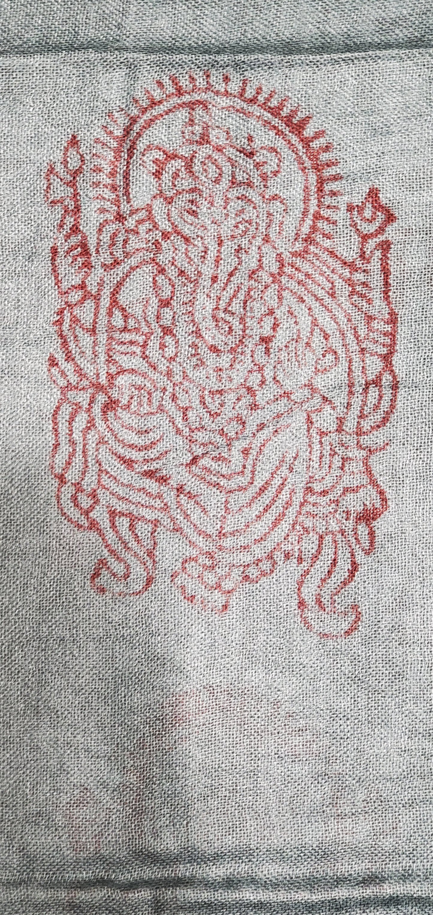 Blue Primordial Om & Asian Symbols Printed Scarf