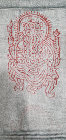 Blue Primordial Om & Asian Symbols Printed Scarf