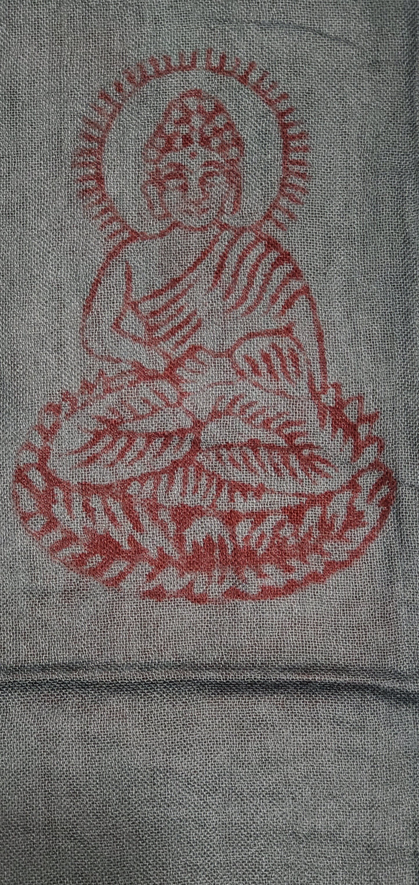 Blue Primordial Om & Asian Symbols Printed Scarf