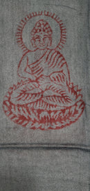 Blue Primordial Om & Asian Symbols Printed Scarf