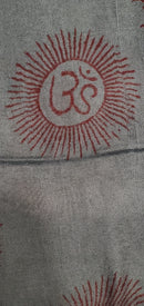 Blue Primordial Om & Asian Symbols Printed Scarf