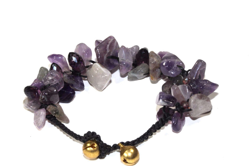 Raw Amethyst Stone Bracelet | Wild Lotus