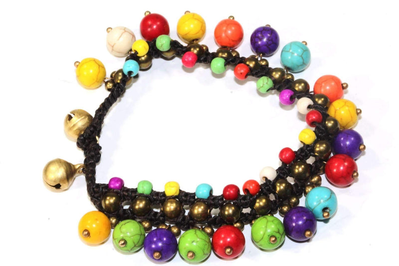 Multi Color Marbled Beads Bracelet