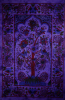 Purple Tree of Life Peacock Tapestry