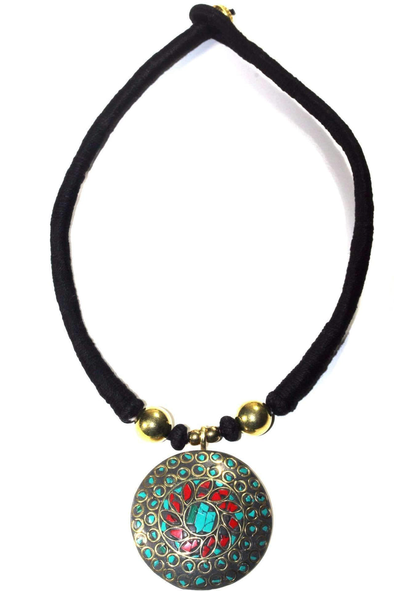 Mosaic Medallion Necklace by Wild Lotus
