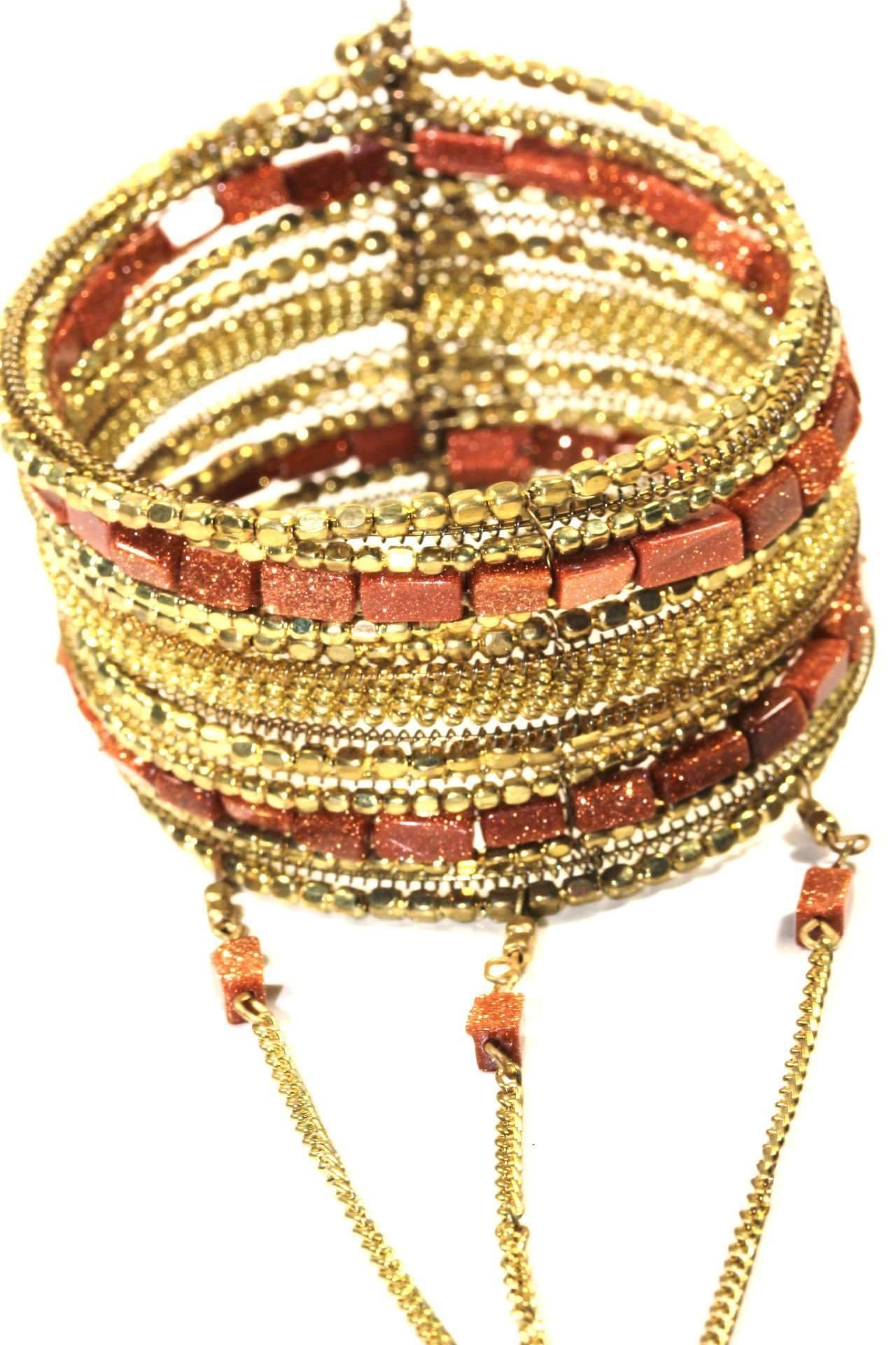 Sun Stone Exotic Gemstone Bangle & Ring