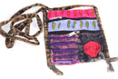 Purple Spiral Cross Body Patchwork Passport Bag