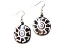 Tribal Sun Spiritual Symbols Bone & Horn Earrings