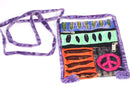 Stone Wash Peace Crossbody Patchwork Passport Bag