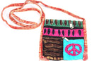 Stone Wash Peace Crossbody Patchwork Passport Bag | Wild Lotus