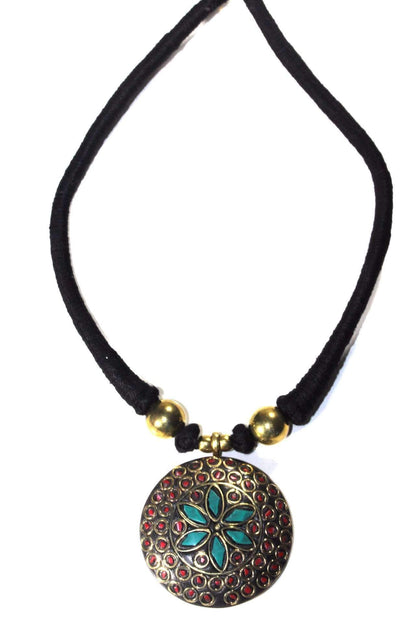 Mosaic Medallion Necklace | Wild Lotus