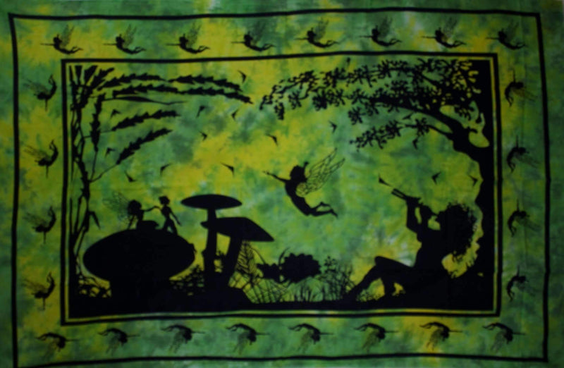 Green & Yellow Calling All Fairies Tapestry