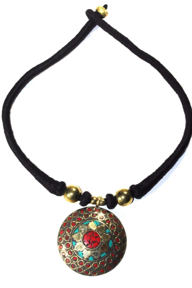 Mosaic Medallion Necklace | Wild Lotus
