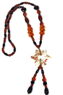 White Star Pendant Gypsy Style Shimmer Necklace