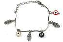 Multi Color Hamsa Hand & Evil Eye Protection Bracelet