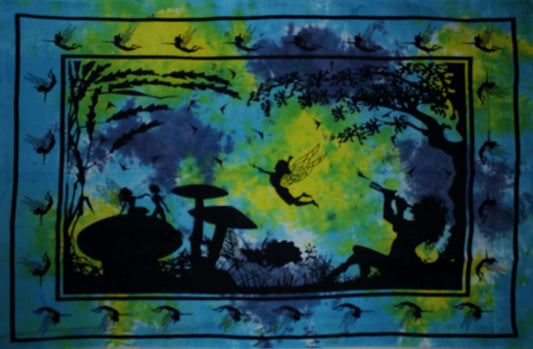 Yellow & Turquoise Calling All Fairies Tapestry