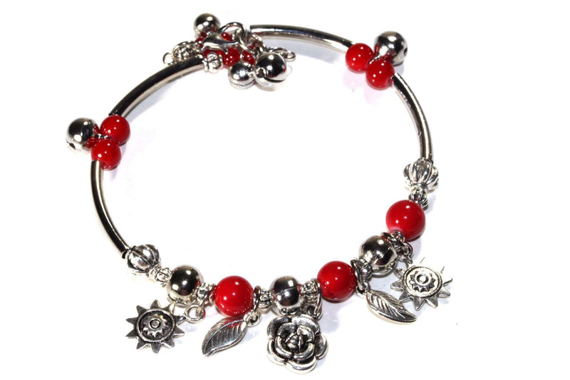 Red Spring Love Charm Bracelet