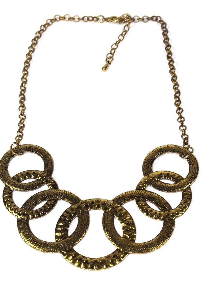 Hammered Circles Tribal Necklace