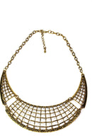 Woven Crescent Moon Necklace