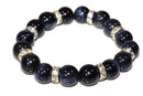 Royal Blue Agate & Pave Charms Yoga Bracelet