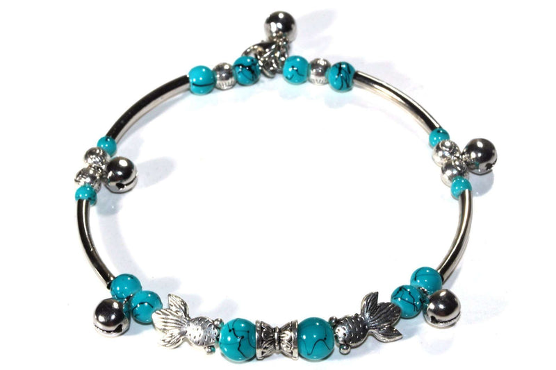 Somethings a Little Fishy Charm Turquoise Bracelet