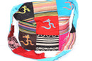 Multi Color Om with Durrie Patchwork Sling Jhola Bag