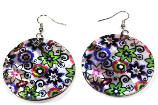 Blooming Flowers Mother Of Pearl Earrings