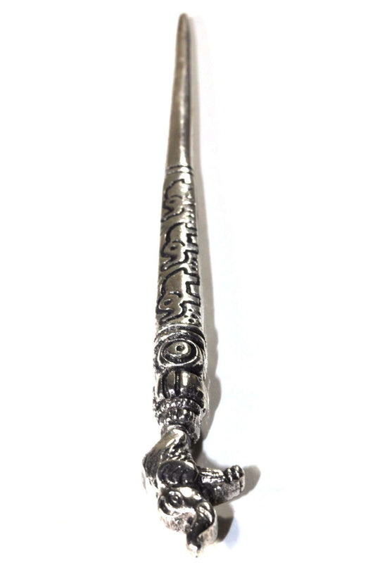 Silver Tone Elephant Fusion Hair Stick