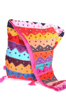 Carnival Wave Patchwork Jhola Bag by Wild Lotus