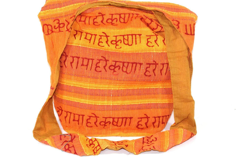 Light Saffron Hare Rama Hare Krishna Jhola Sling Bag