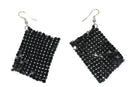 Onyx Shimmer Mesh Earrings