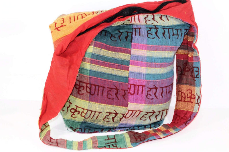 Multi Color Hare Rama Hare Krishna Jhola Sling Bag