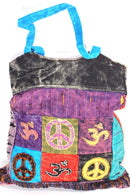Peace & Om Patchwork Jhola Carry Bag | Wild Lotus