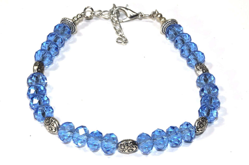 Sparkly Blue Crystal Beads Bracelet