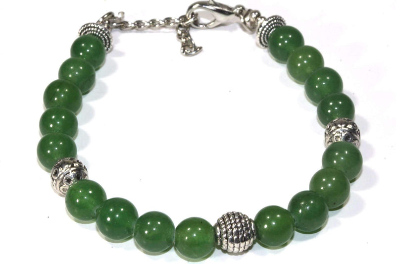 Green Agate Beads & Charms Yoga Bracelet