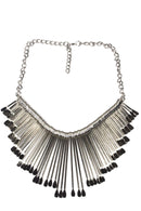 Silver Tone OAR Statement Necklace
